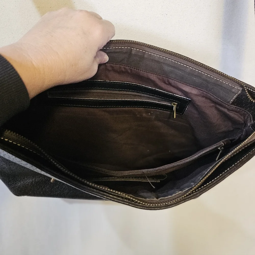 Classic Brown Leather Men's Messenger Bag